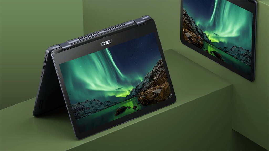 Laptop asus VivoBook Flip với thiết kế gập 360 độ