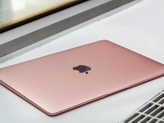 laptop apple màu hồng
