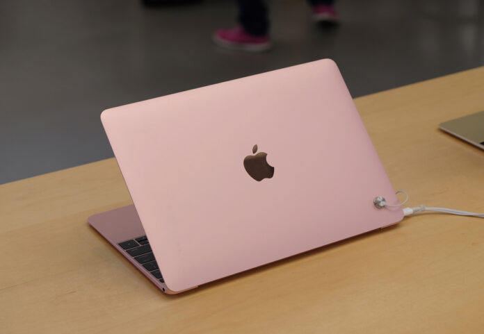 Macbook màu hồng nữ tính